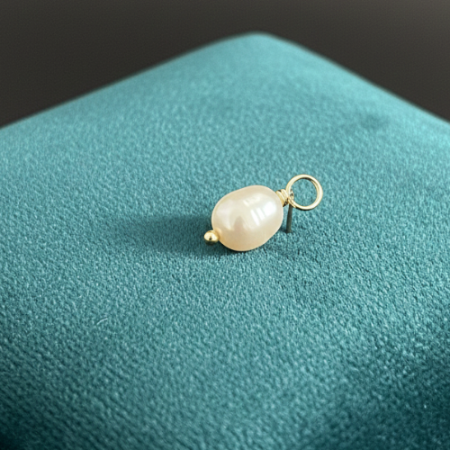 SuneetKala Silver-Toned Fresh water Pearl Dangle