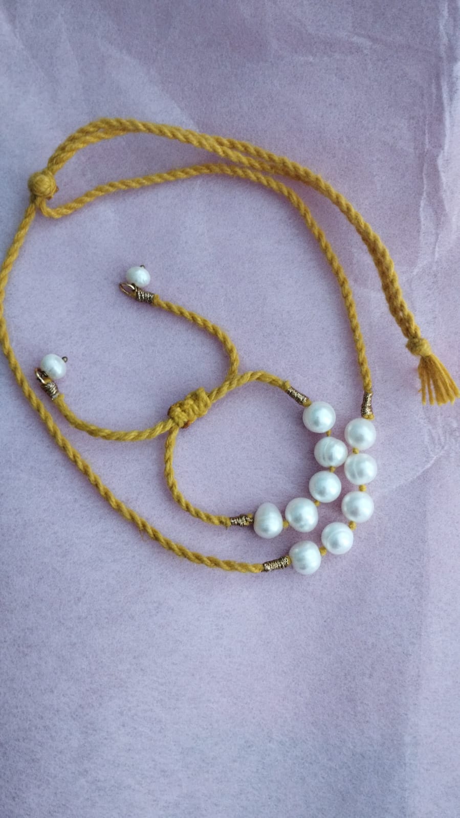 Fresh Water Pearls Necklace and bracelet Set - Kids