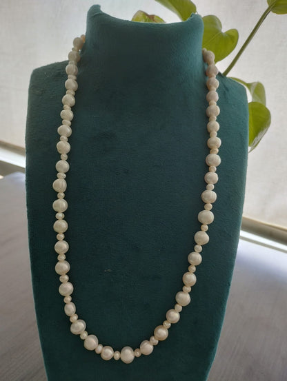 Fresh Water Pearls Necklace - 10 mm and 5 mm Alternate