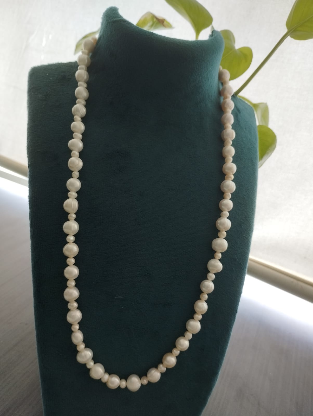 Fresh Water Pearls Necklace - 10 mm and 5 mm Alternate