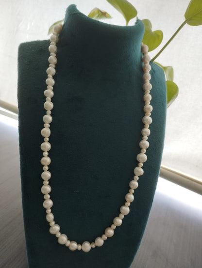 Fresh Water Pearls Necklace - 10 mm and 5 mm Alternate