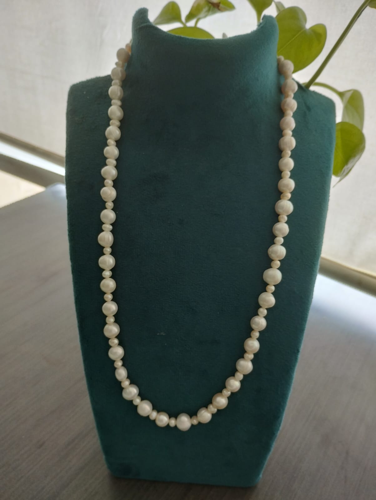 Fresh Water Pearls Necklace - 10 mm and 5 mm Alternate