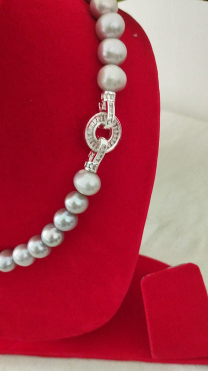 Fresh Water Pearls 10-11 mm Grey Color Fresh Water Pearls