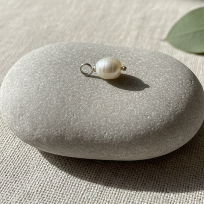 SuneetKala Silver-Toned Fresh water Pearl Dangle