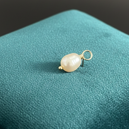 SuneetKala Silver-Toned Fresh water Pearl Dangle