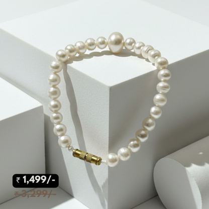 Elegant Freshwater Pearl Bracelet-8-12 mm