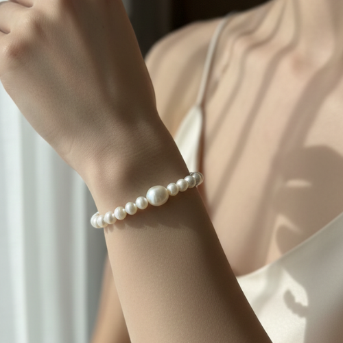 Elegant Freshwater Pearl Bracelet-8-12 mm