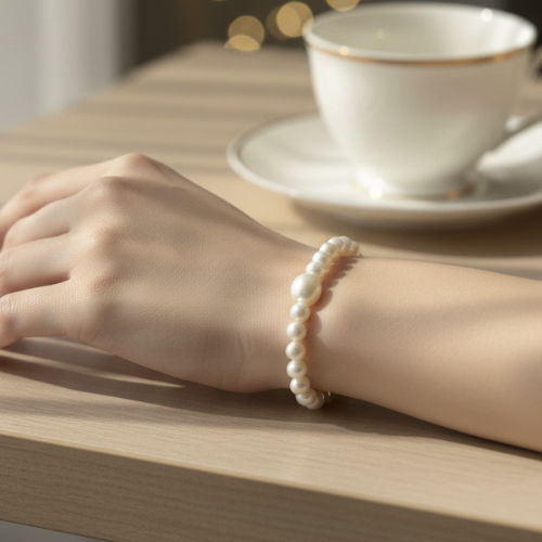 Elegant Freshwater Pearl Bracelet-8-12 mm
