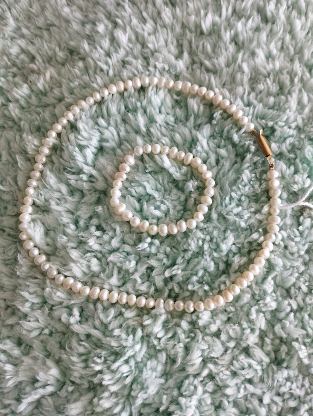 Fresh Water Pearls Necklace and Bracelet set for Kids-4mm Fresh Water Pearls