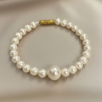 Elegant Freshwater Pearl Bracelet-8-12 mm