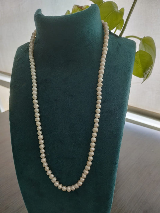 Fresh Water Pearls Necklace - 5 mm White Pearls