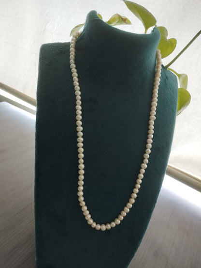 Fresh Water Pearls Necklace - 5 mm White Pearls