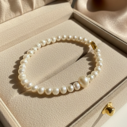 Elegant Freshwater Pearl Bracelet-8-12 mm