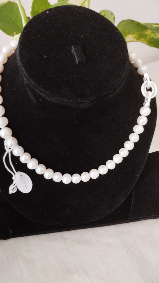 Fresh Water Pearls Necklace 9-10 mm White Pearls