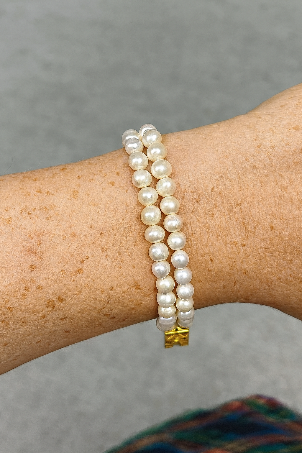 Double Layer Bracelets (Wrist Bands) - 7 mm Pearls