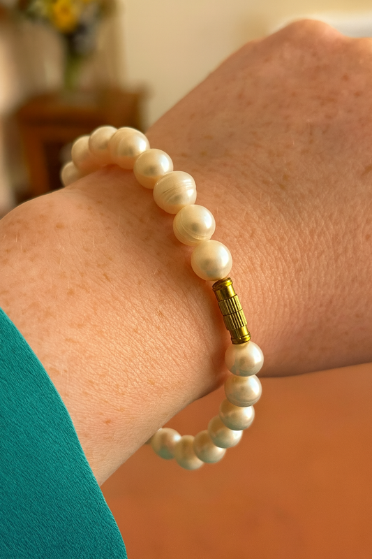 Single Layer Pearls Bracelets (Wrist Bands) - 9 mm pearls