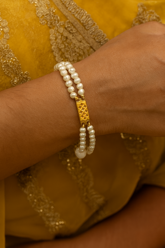 Double Layer Bracelets (Wrists)-7mm and 12mm Pearls