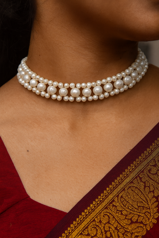 Three Layer Choker Designed Necklaces