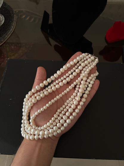 Four Layer Fresh Water Pears Necklaces