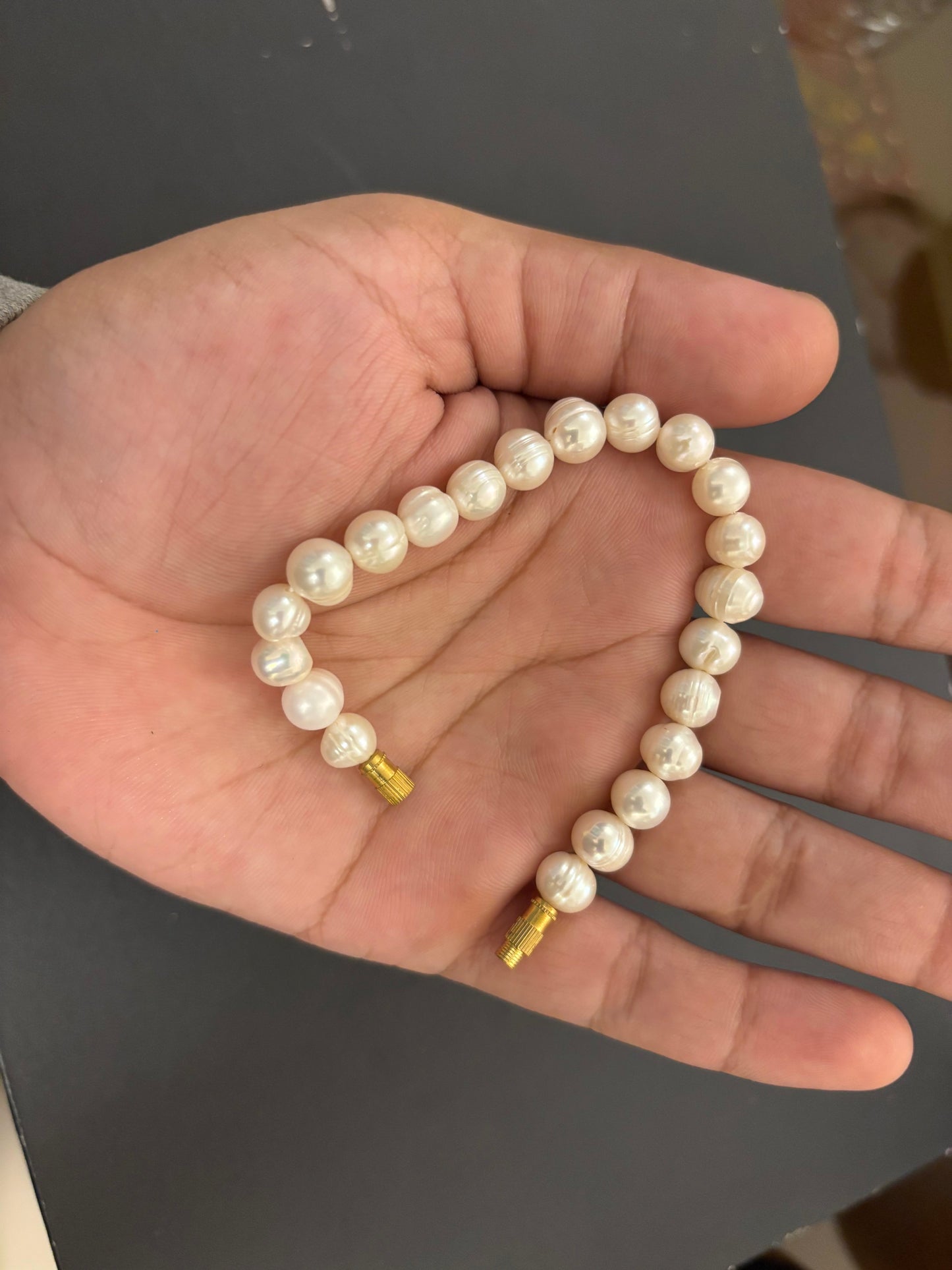 9 mm Single Layer Pearl Bracelets (Wrist Bands)