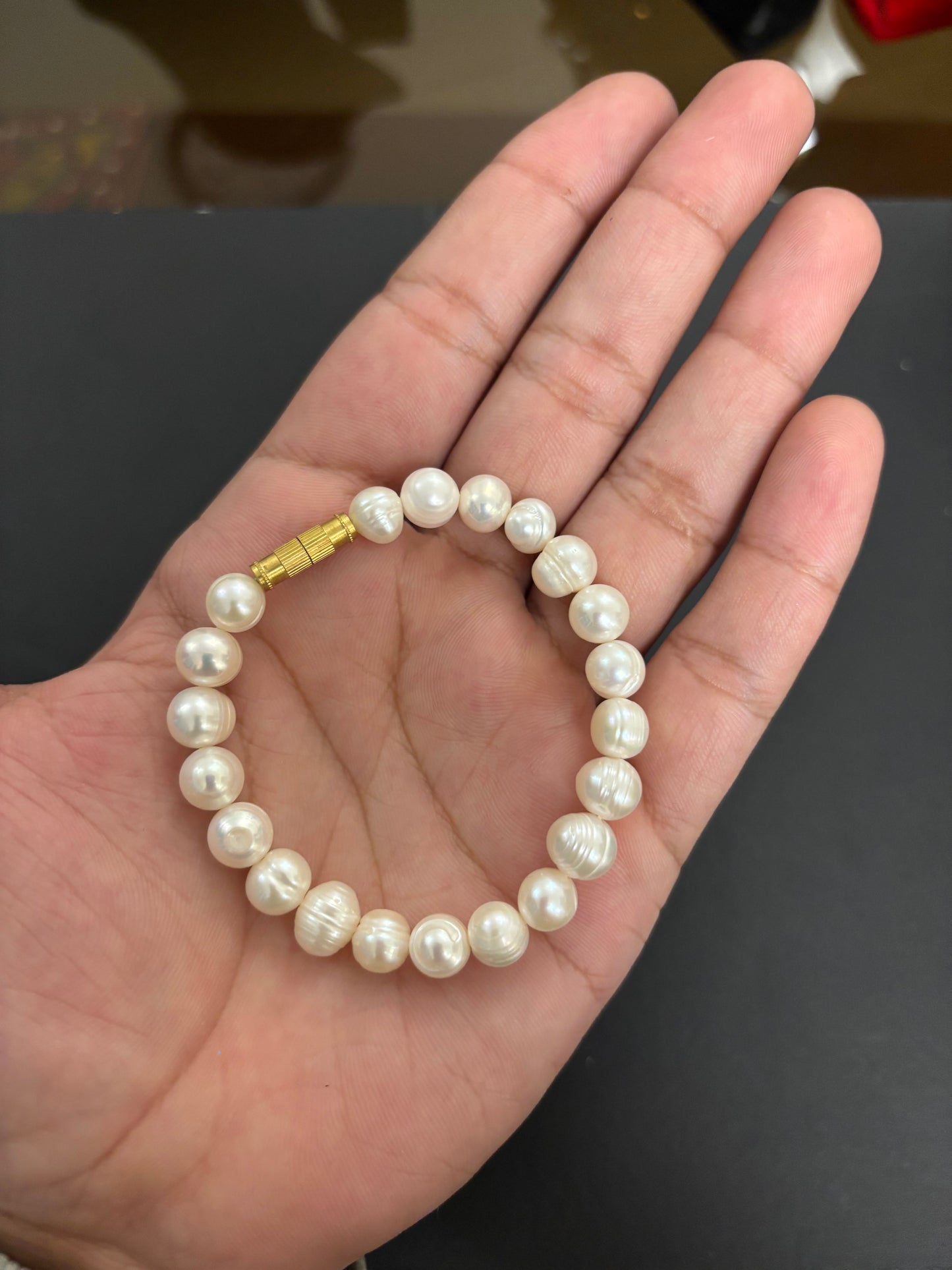 9 mm Single Layer Pearl Bracelets (Wrist Bands)